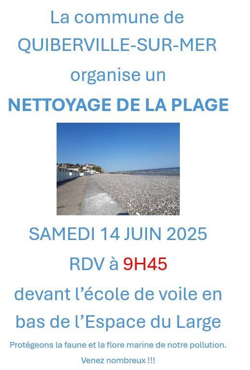 Nettoyage de la plage de Quiberville
