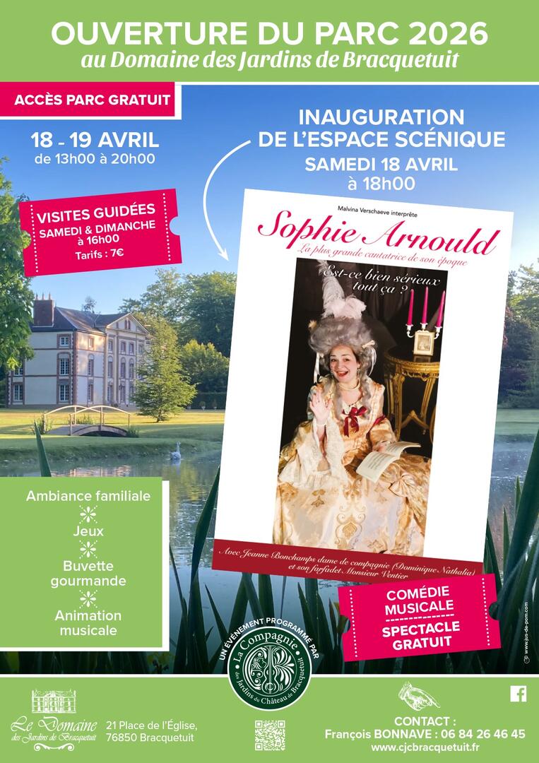affiche ouverture jardin bracquetuit