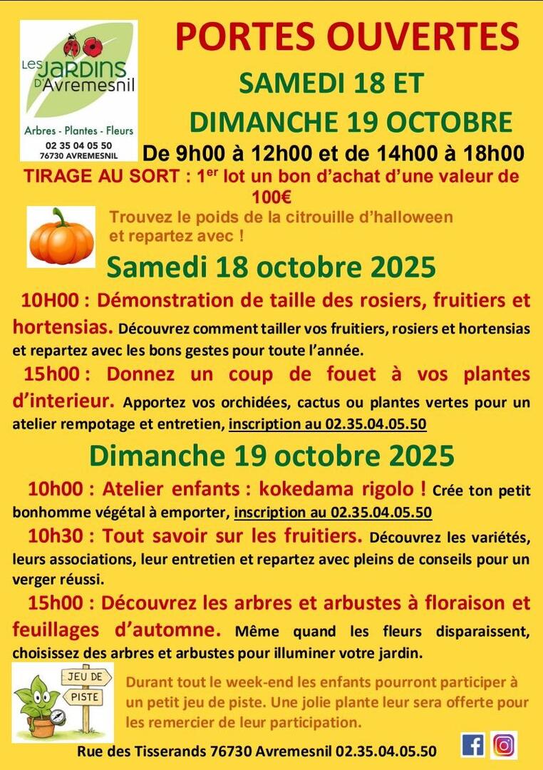 affiche porte ouverte des jardins
