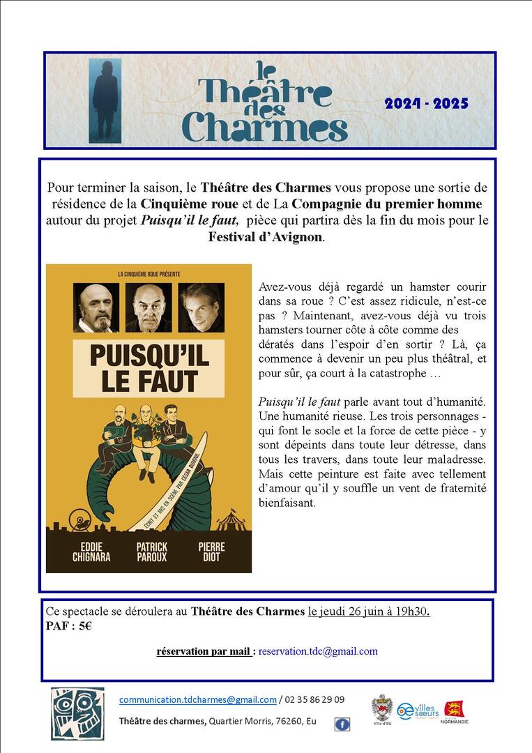 spectacle théâtre des charmes 26 juin