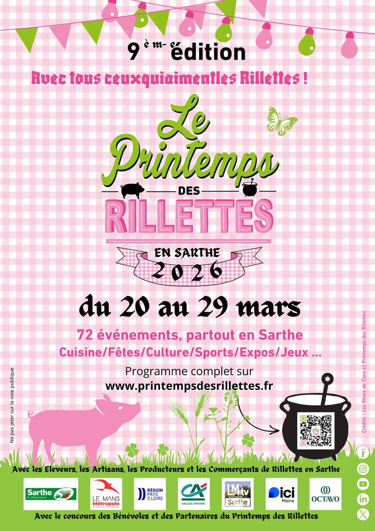 Affiche expo Printemps des Rillettes Mamers 2026 - 2