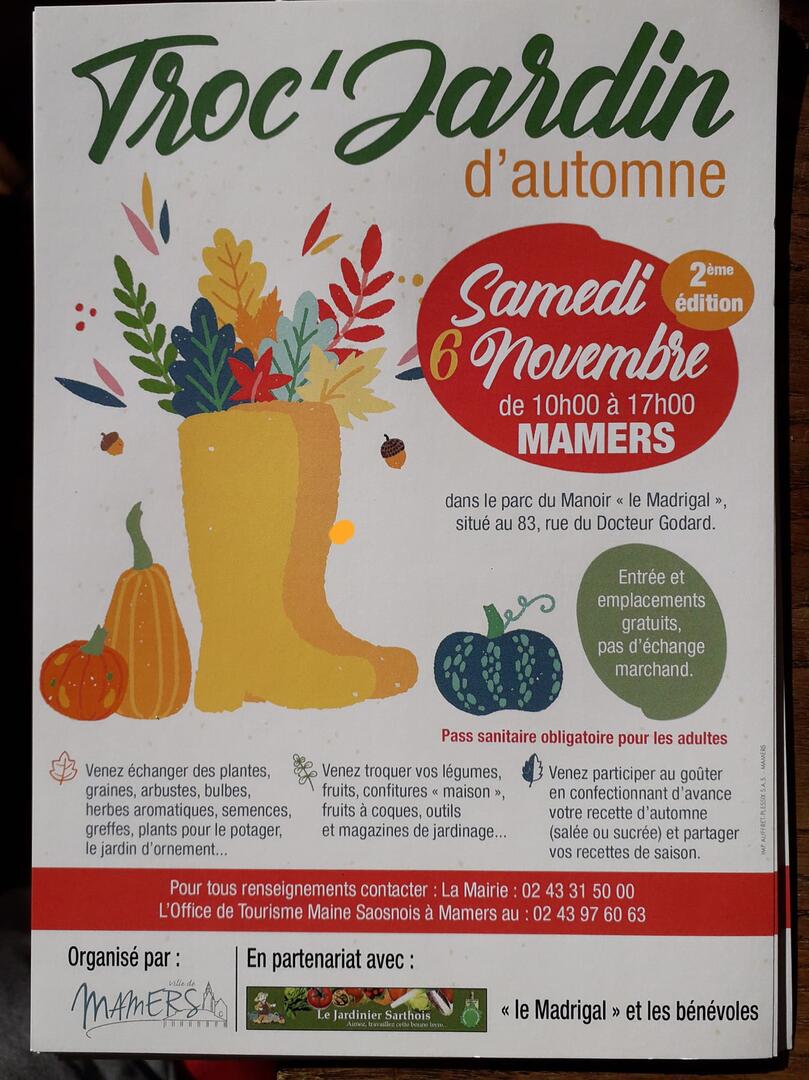 troc jardin samedi 6 novembre 2021