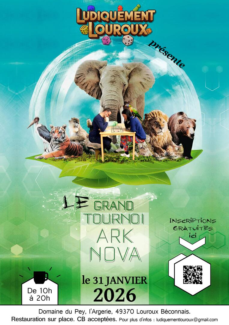 Affiche Tournoi Ark Nova Janvier 2026