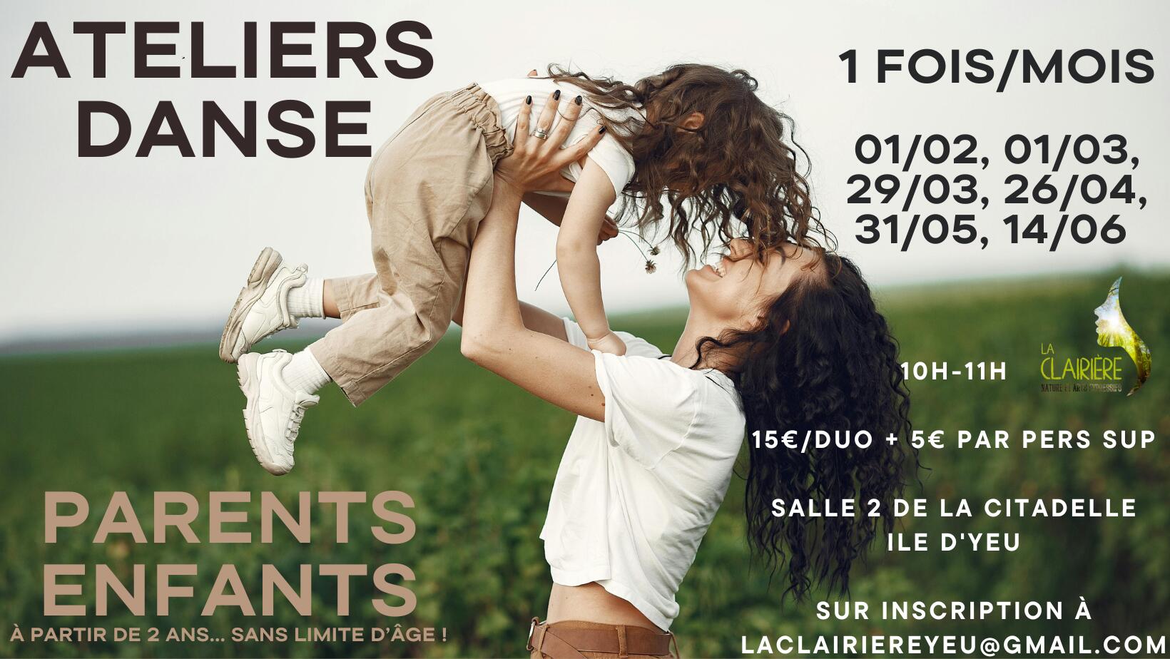 Atelier danse parents enfants début 2026