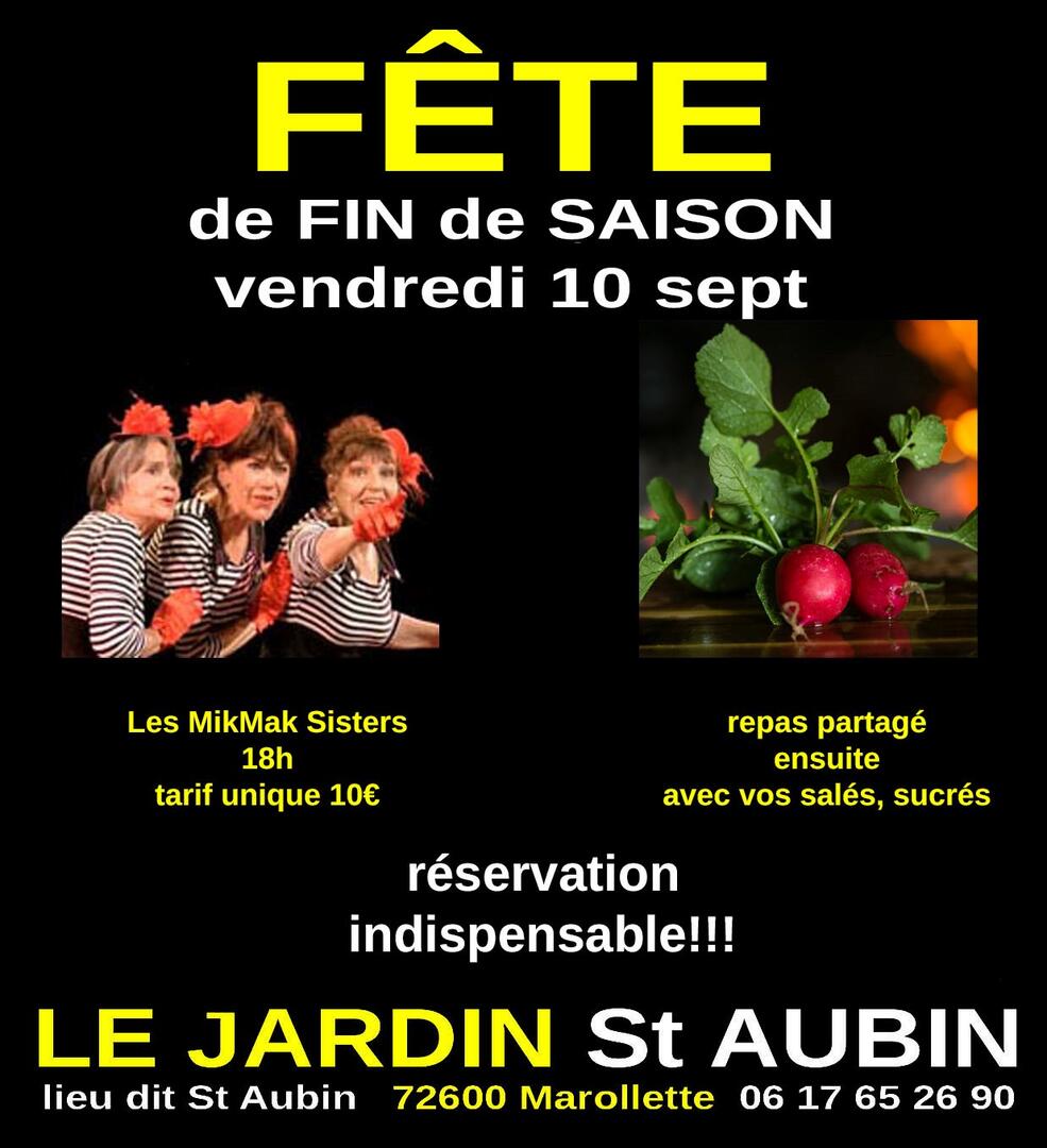 Concert Mik Mak Sisters Jardin SAint Aubin