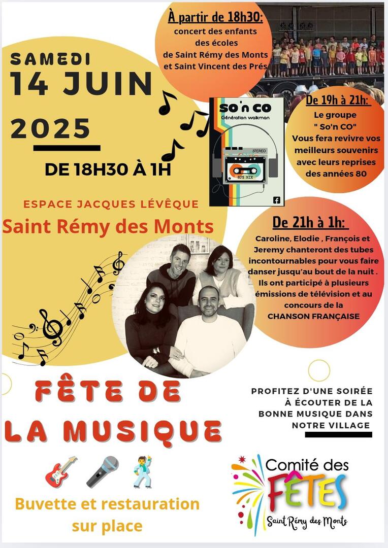 Fête musique St Rémy des Monts