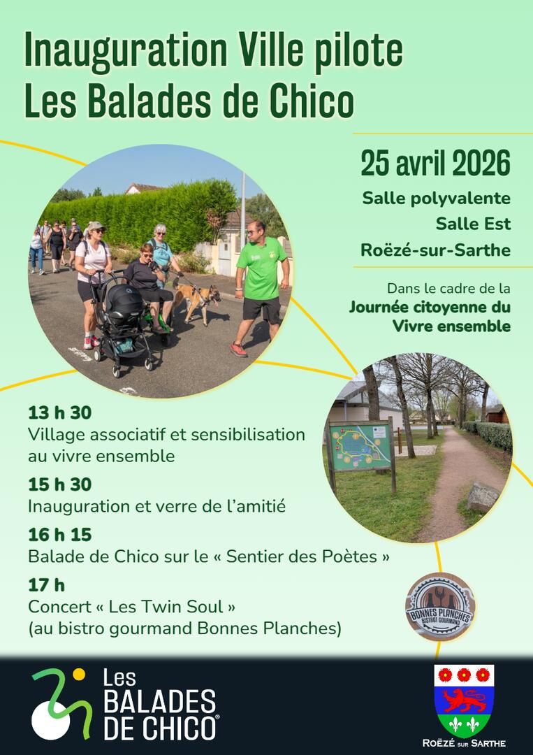 Inauguration ville pilote les balades de Chico 25 avril 2026