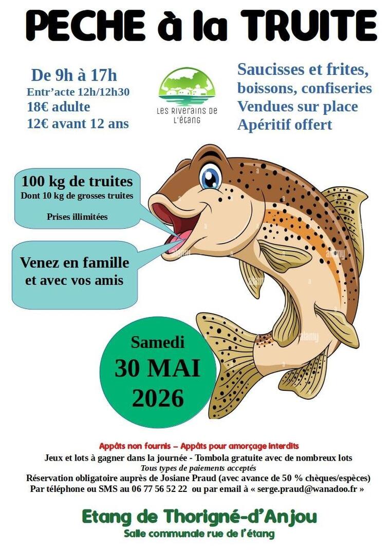 Journée pêche à la truite - Thorigné d'Anjou