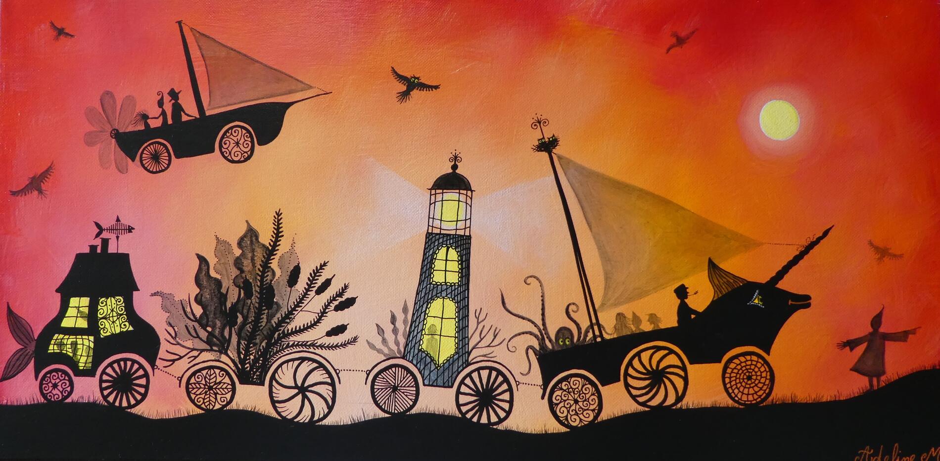 "Pas d'inquiétude , je suis là", tableau d'Adeline M.