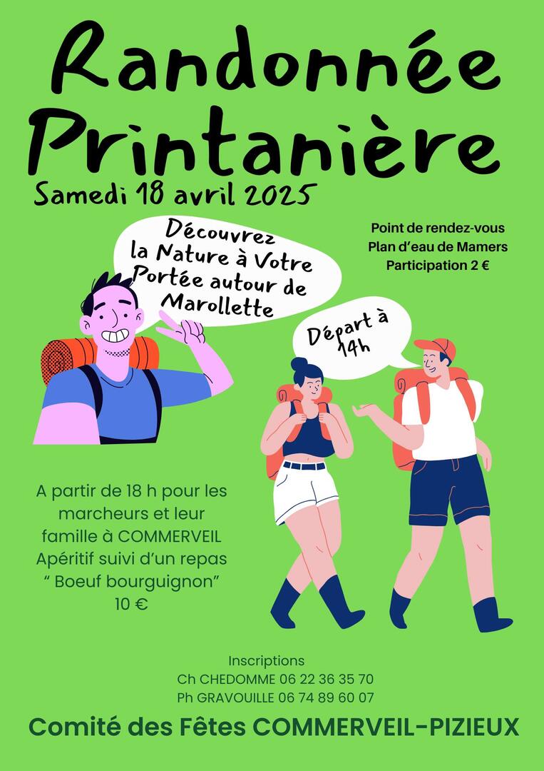 Randonnée printannière Commerveil
