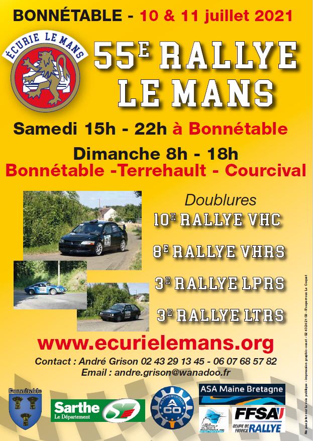 Rallye Le Mans 10 et 11 juillet