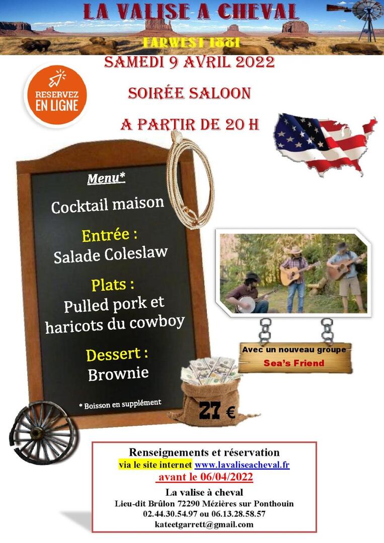 Soirée la valise à cheval du 9 Avril