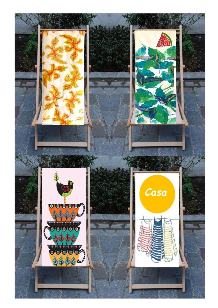 Toiles chaises longues Melle Mars