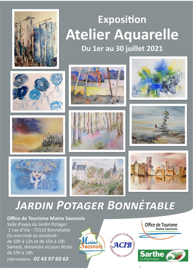 affiche expo aquarelle