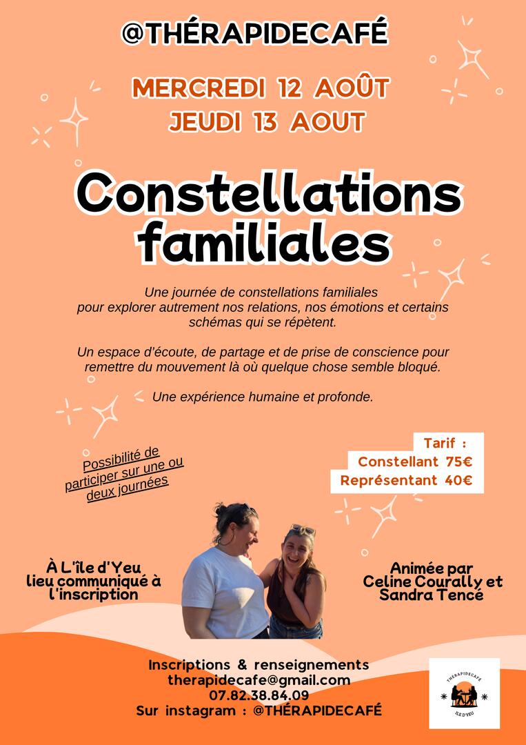 Affiche Soirée Guinguette Festival Lampions Été Danse Illustré Orange Blanc - 1