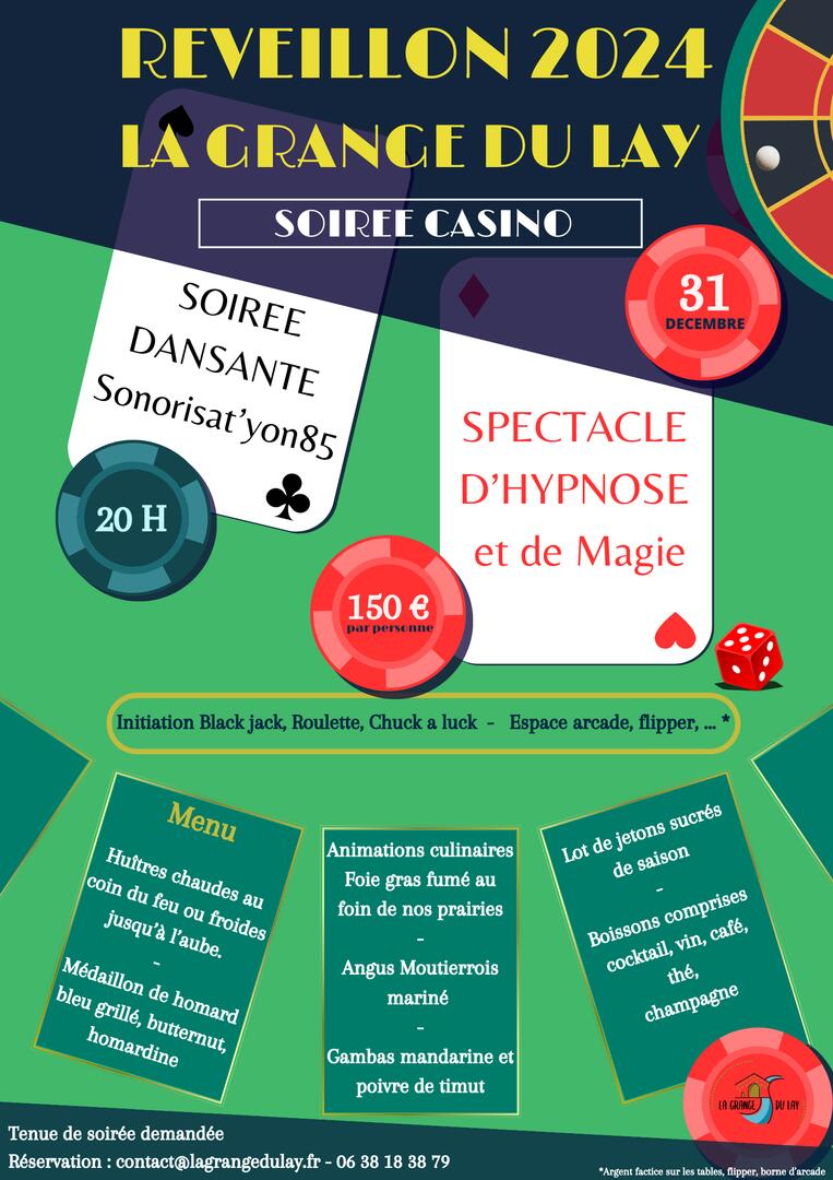 Copie de Affiche invitation événement soirée casino - 1