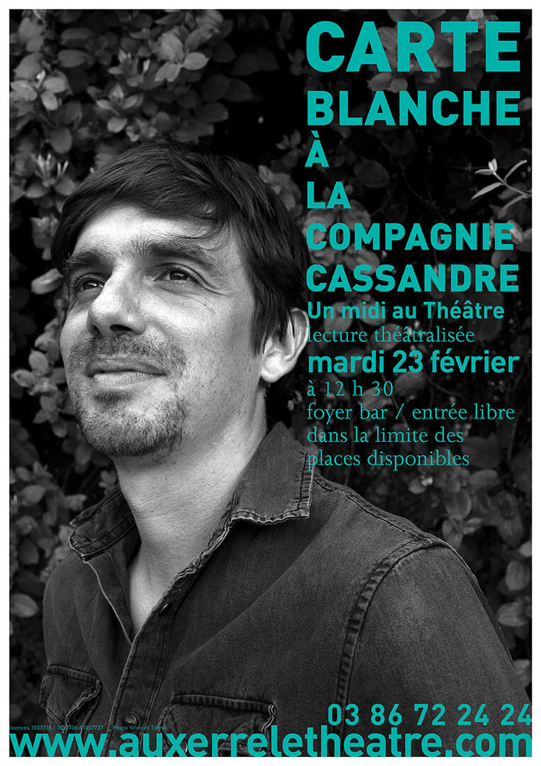 Affiche A3 Carte blanche à la cie Cassandre