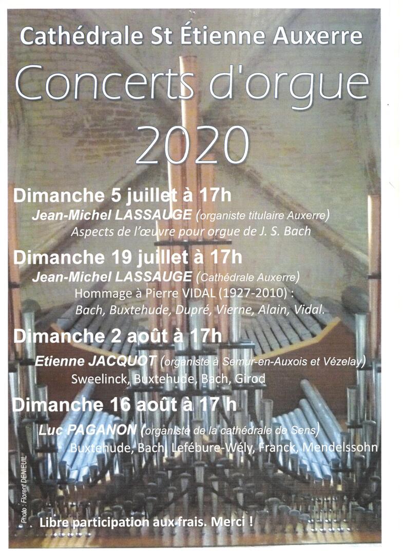 Concerts d'orgue 2020