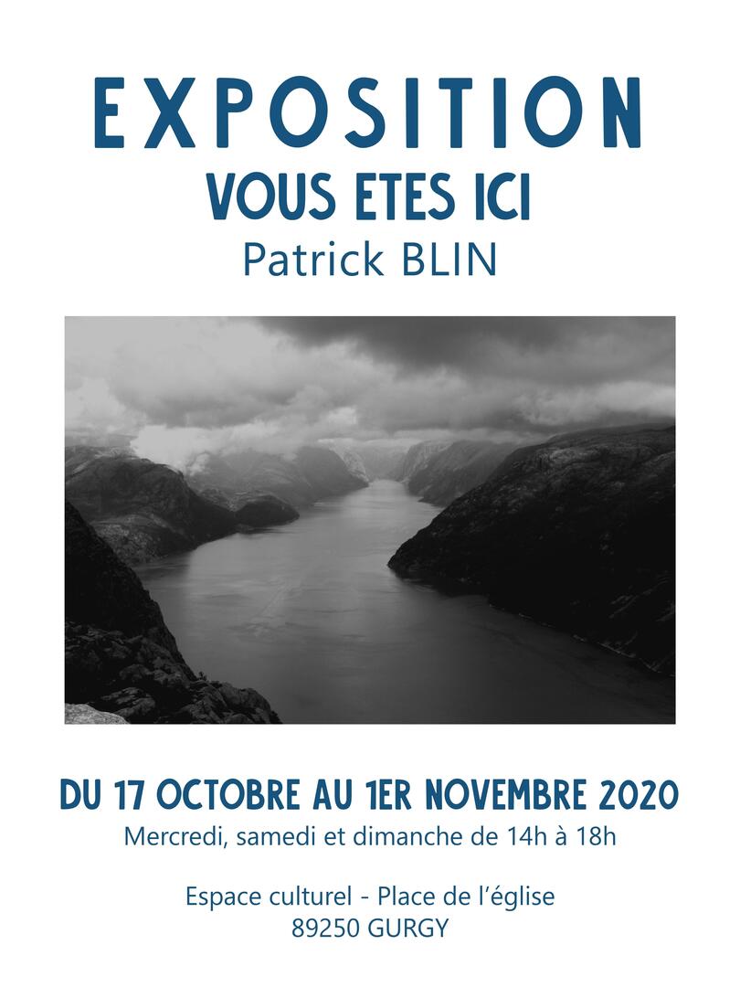 affiche exposition Patrick Blin