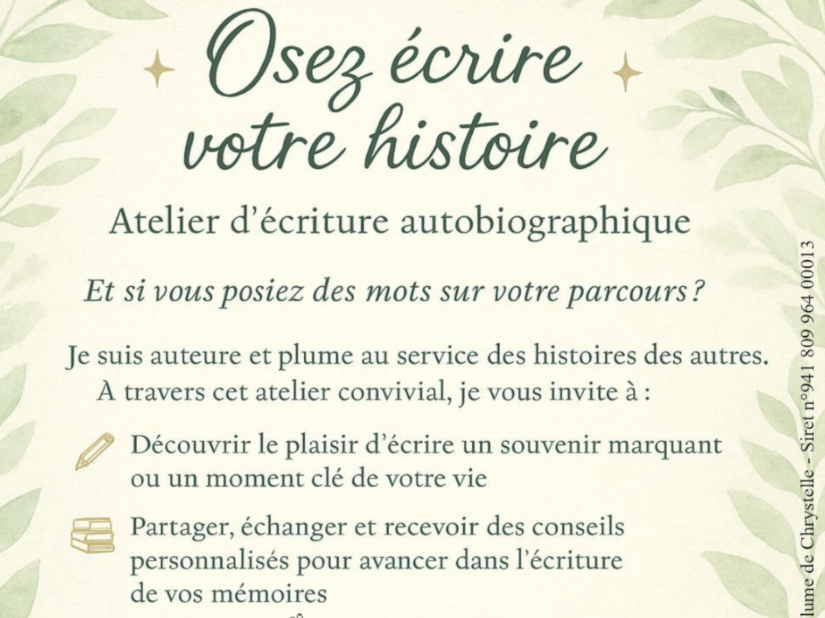 Osez écrire votre histoire