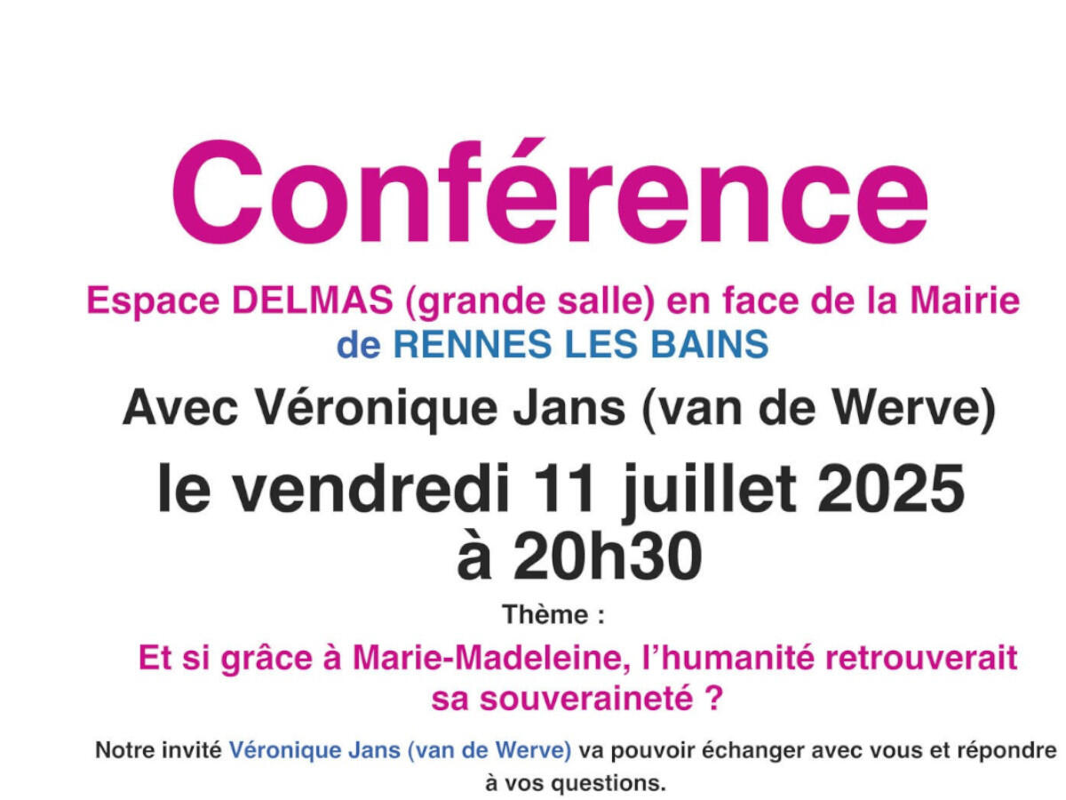 CONFÉRENCES avec Véronique Jans