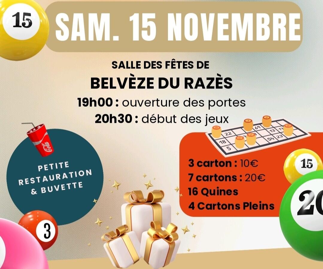 LOTO DU COMITÉ D’ANIMATION DE BELVÈZE DU RAZÈS