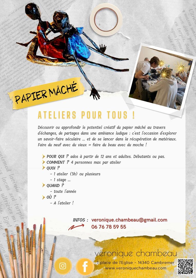 www.veroniquechambeau.com 06 76 78 59 55 - Présentation des ateliers créatifs
