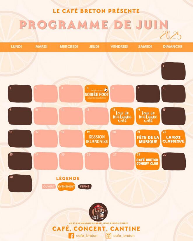 Programme juin 2025