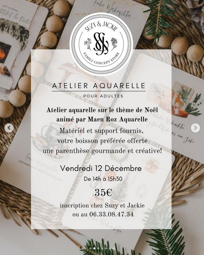 Atelier Aquarelle chez Suzy & Jackie