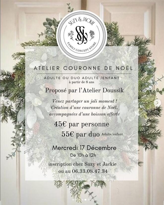 Création d'une couronne de Noël