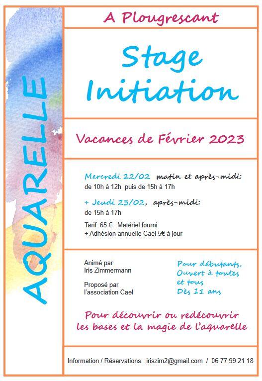 Stage initiation auquarelle