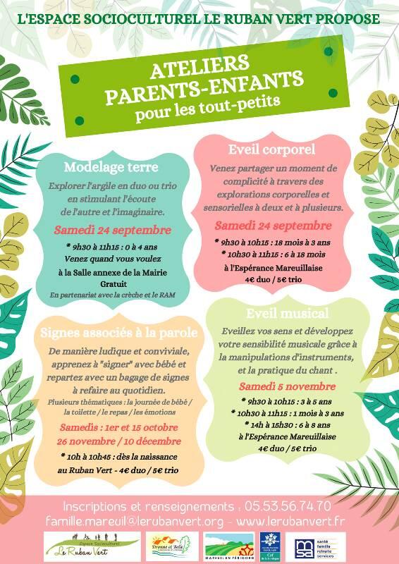 Ateliers parents -enfants Ruban Vert
