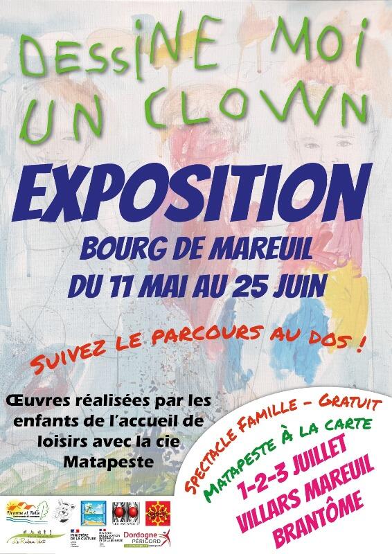 Expo dessine-moi un clown Mareuil