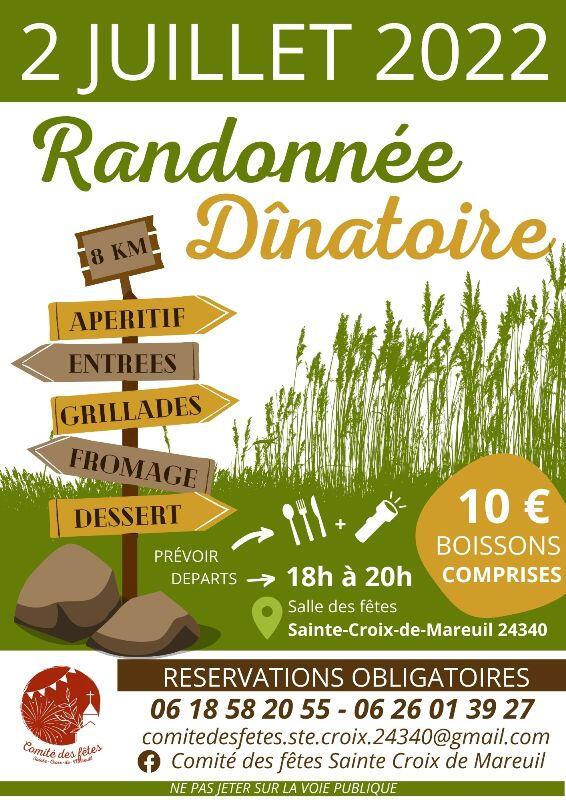 randonnée dînatoire sainte-croix-de-mareuil