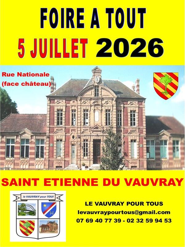 AFFICHE A4  foire à tout jaune 2026