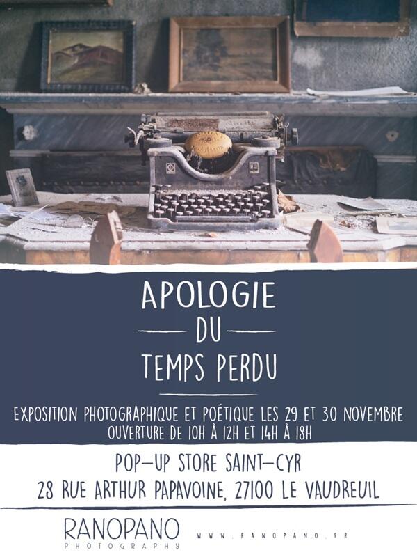 Affiche RANOPANO • Apologie du temps perdu
