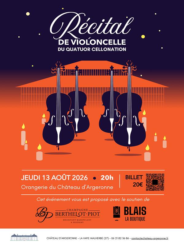 Concert de violoncelle au Château d'Argeronne