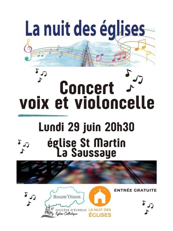 Concert voix et violoncelle La Nuit des églises