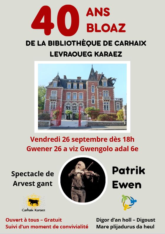 40 ans de la bibliothèque de carhaix