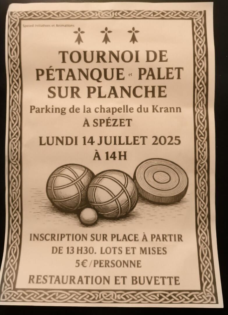 Tournoi de pétanque et palet sur planche