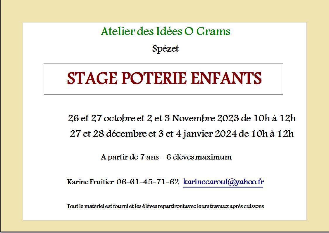 Atelier poterie