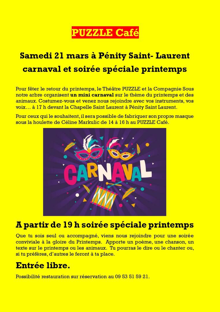 Carnaval et soirée spéciale printemps