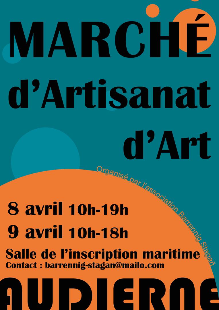 Affiche marché d'artisanat d'art avril 2023