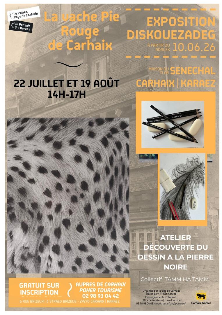 Affiche atelier dessin pierre noire - 1