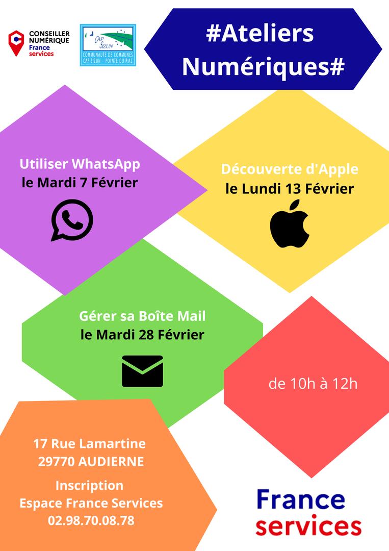 Ateliers numériques Février