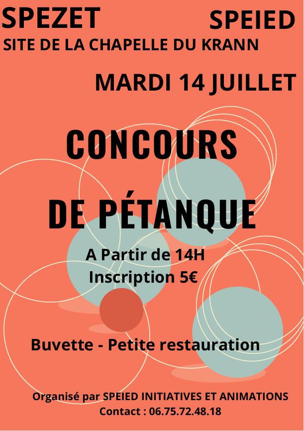 Affiche concours de pétanque