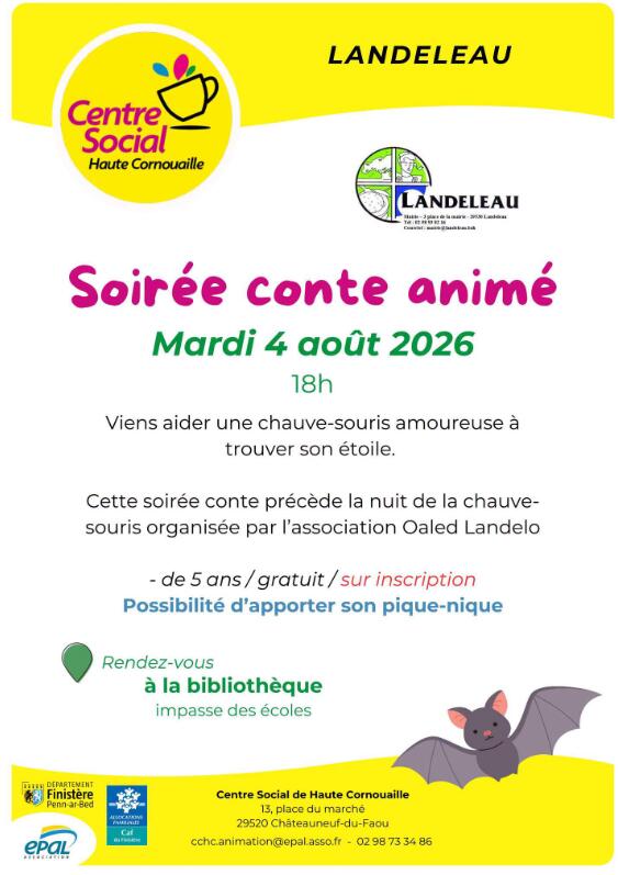 Affiche soirée conte à landeleau