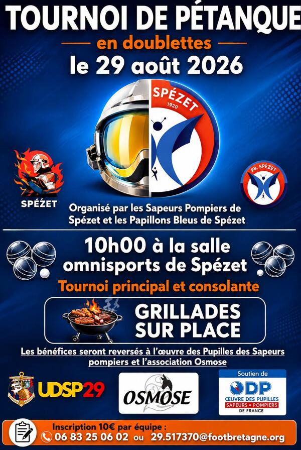 Affiche tournoi de pétanque spézet
