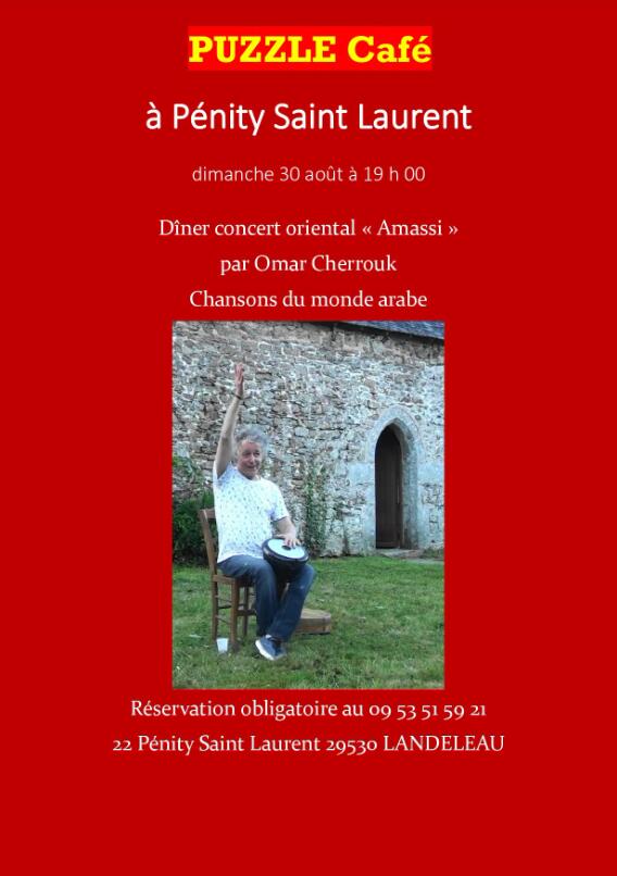Affiche concert puzzle café