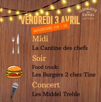 Affiche réouverture de la guinguette du Canal